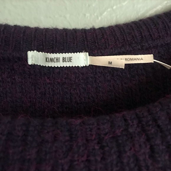 Kimchi Blue Purple Off-Shoulder Sweater with Foldover Neckline Medium - Picture 6 of 6